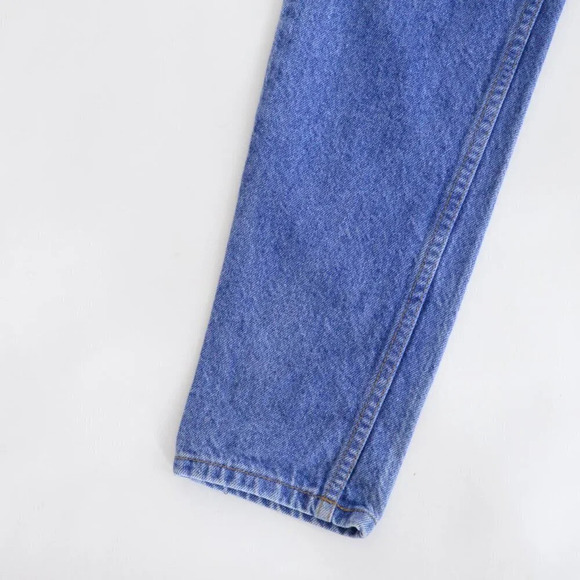 Vintage 80s Guess Jeans Blue High Waisted Straight Leg Mom Jeans 28 - Picture 5 of 14